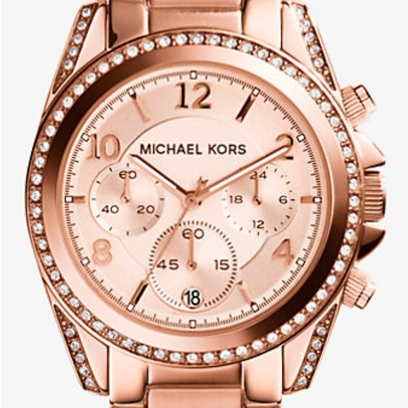 Michael Kors Women's Rose Gold Chronograph Watch - Picture 1 of 3